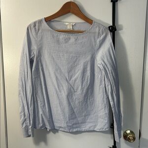 H&M Light Blue Striped Blouse